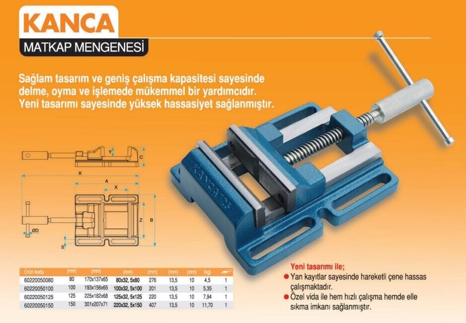 KANCA TESVİYECİ MATKAP MENGENESİ