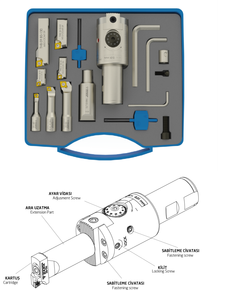 TEKNİK 09-130 MM HASSAS BARA SETİ (0,01)   THB01