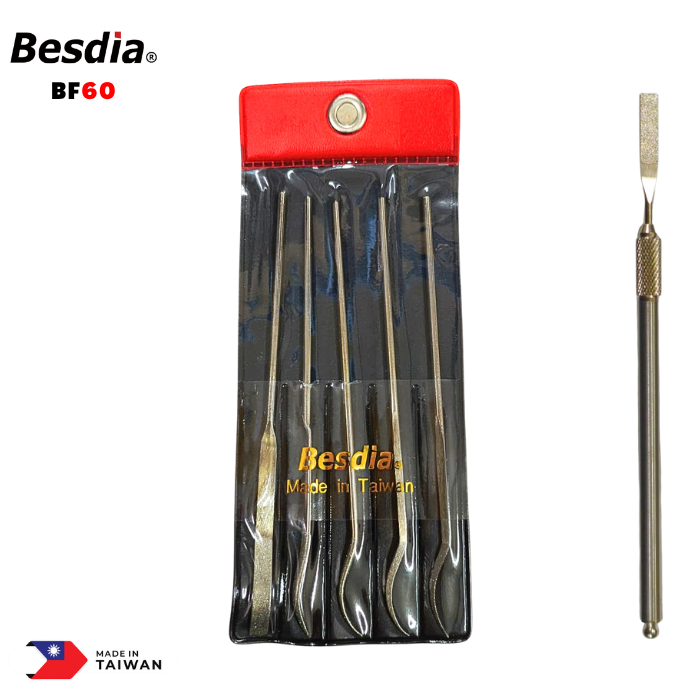 Elmas Eğe Seti  5'li Kıvrık BESDİA BF60