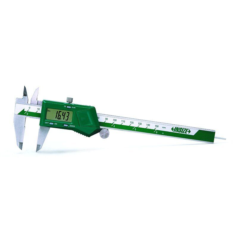 Insize 1119 Yuvarlak Derinlik Çubuklu Dijital Kumpas Sürme Tekerleksiz - 0.01mm - 0-150mm/0-6''