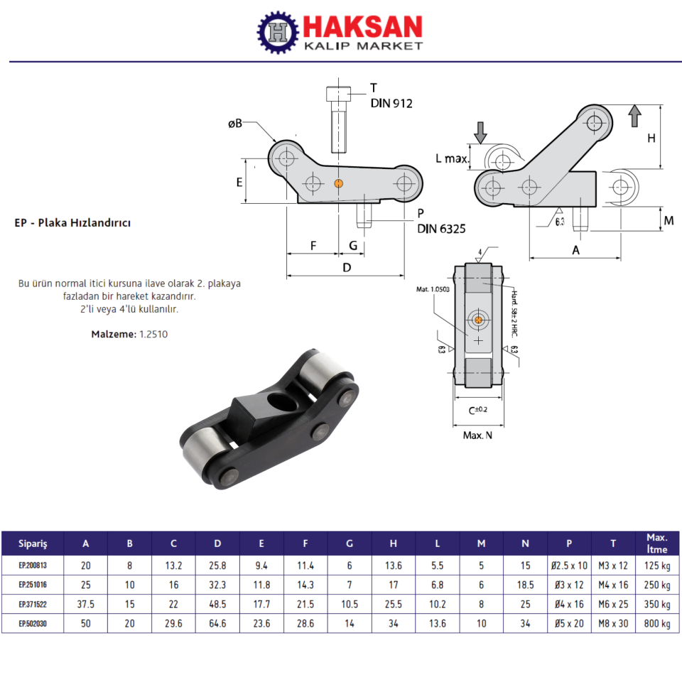 İtici Plaka Hızlandırıcı - EP