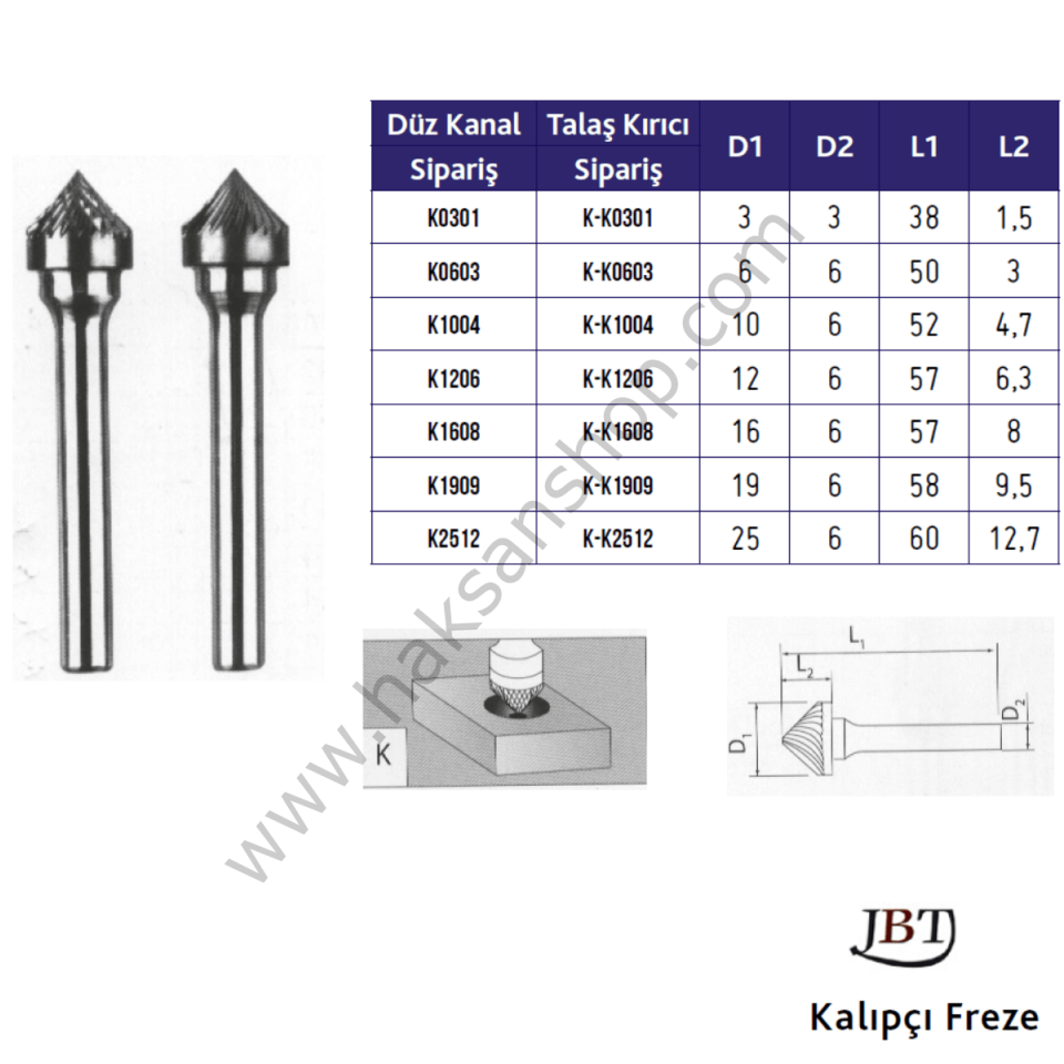 Karbür Kalıpçı Freze - FORM K